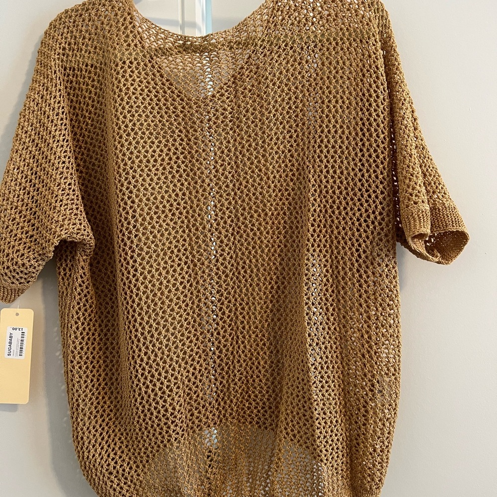 NWT!!  Made in Italy Beautiful silky crochet sweater